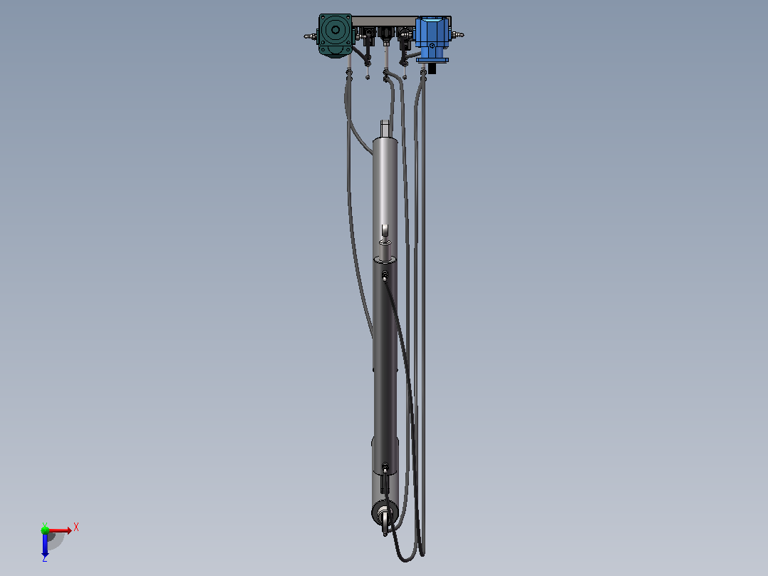 挖掘机液压系统（SW+CAD+选型计算）俯视图