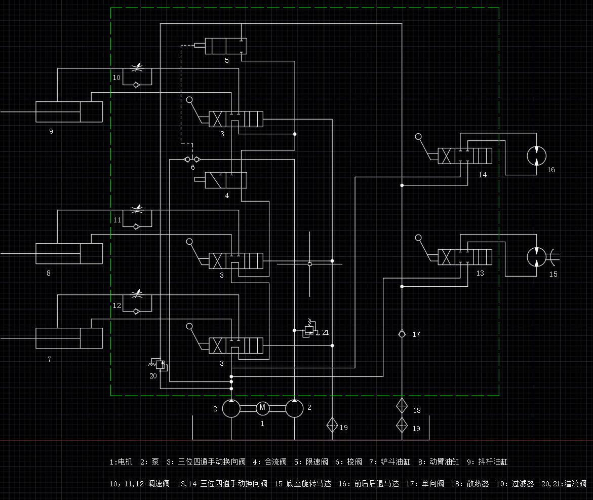 挖掘机液压系统（SW+CAD+选型计算）