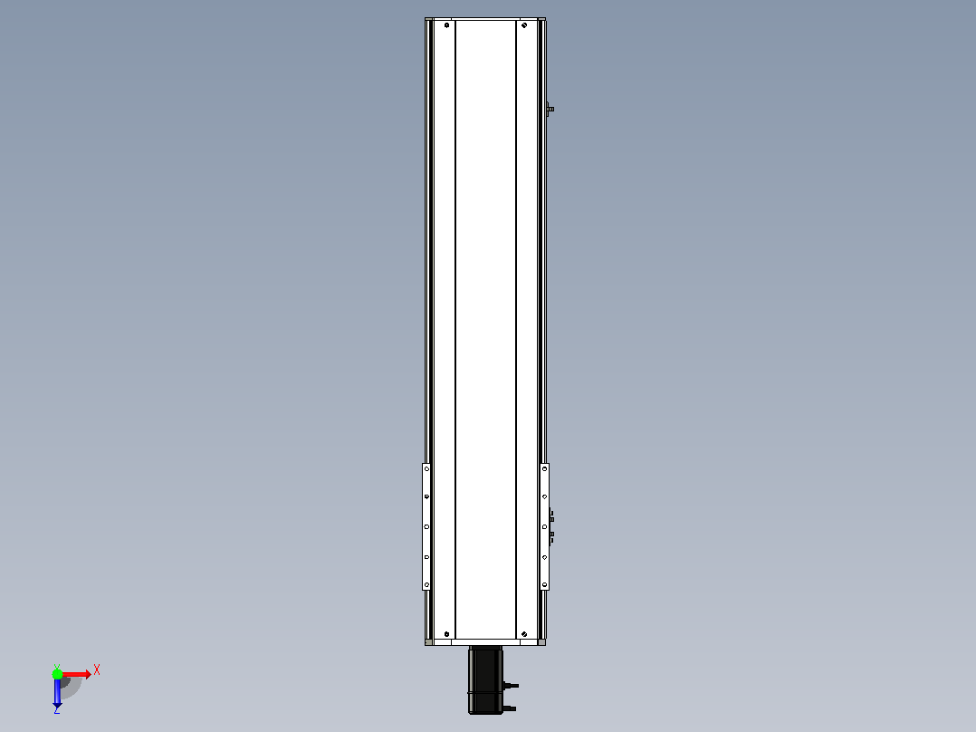 SYS22-750-BC-400W滚珠花健、支撑座、滚珠丝杠、交叉导轨、直线模组俯视图
