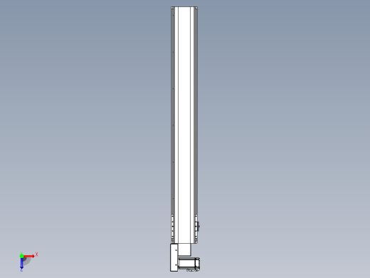 皮带直线轴半封闭可选导轨TPA-HNB-140D-120-L1050-ML-C-P40-N3俯视缩略图