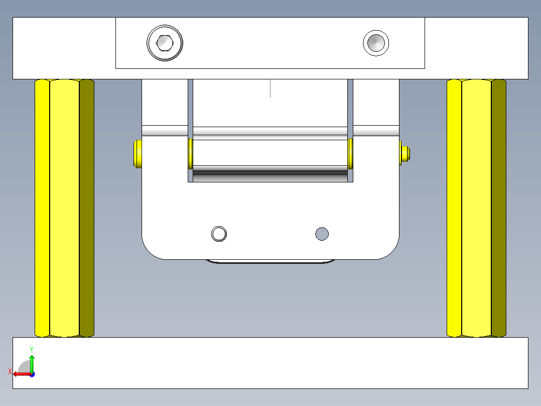 基板夹紧台后视图