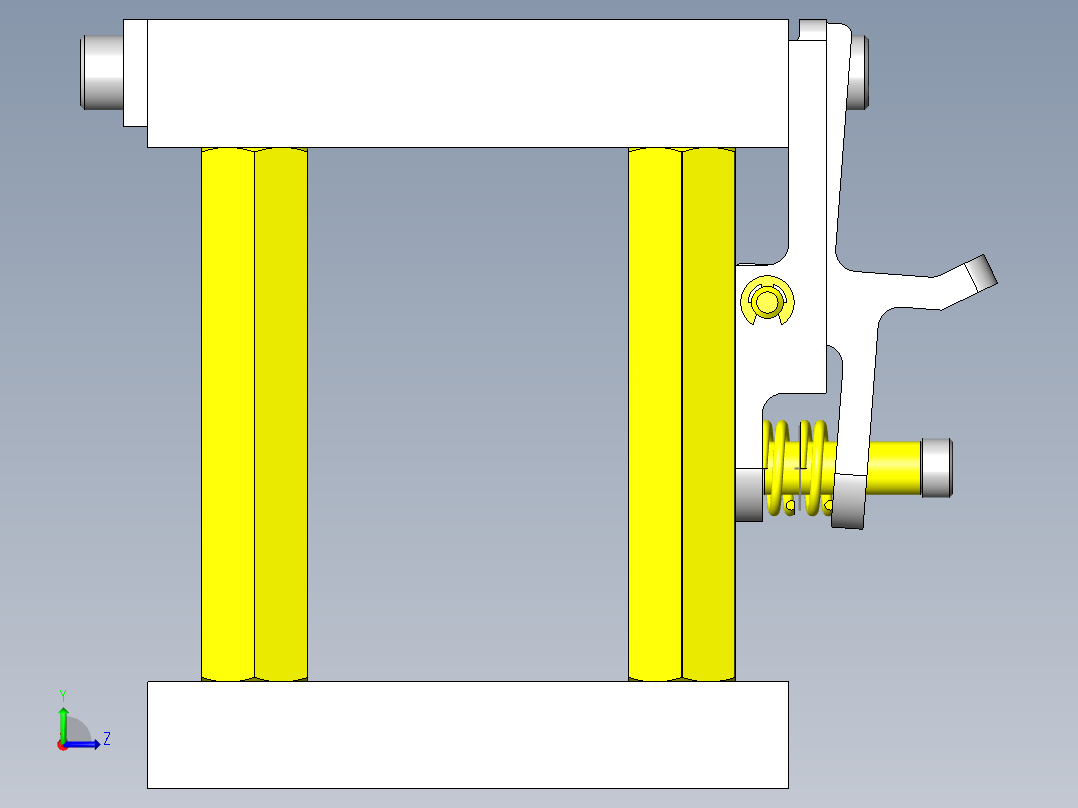 基板夹紧台左视图