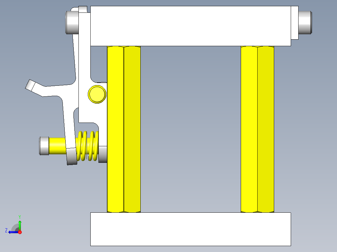 基板夹紧台右视图