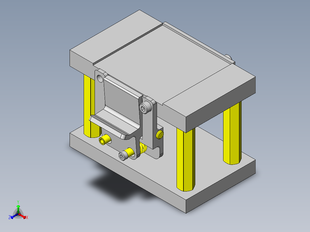 基板夹紧台正等轴测图