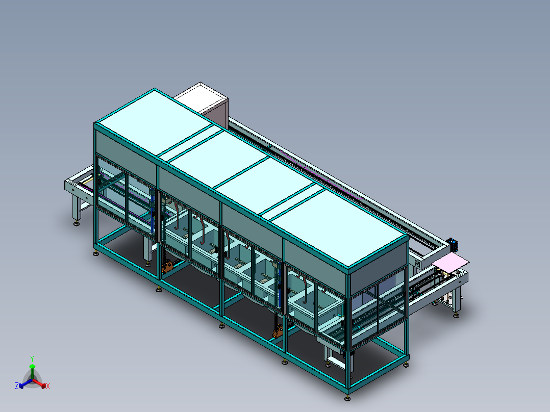 机械臂超声波清洗机sw16可编辑正等轴测图