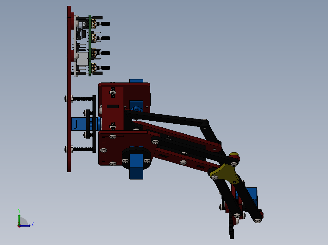 arduino机械手sw14可编辑左视图