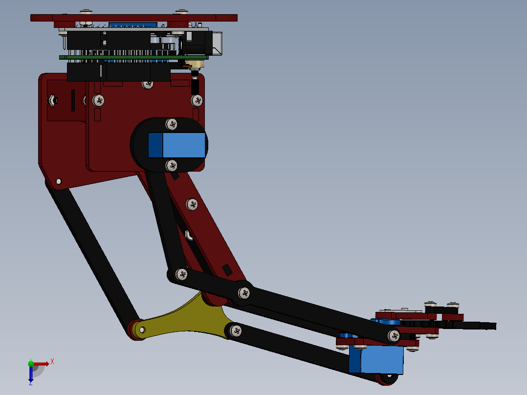 arduino机械手sw14可编辑俯视图