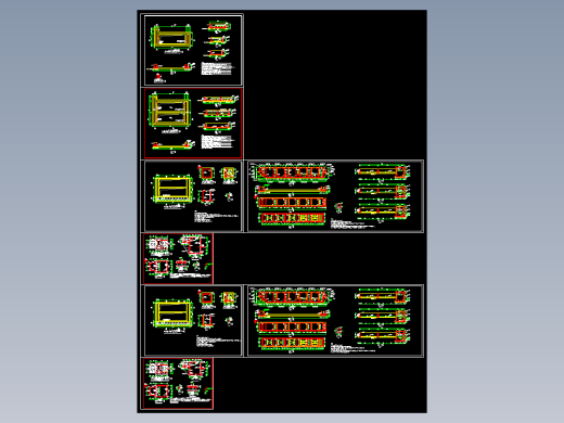 某地多种人工湿地结构cad图纸