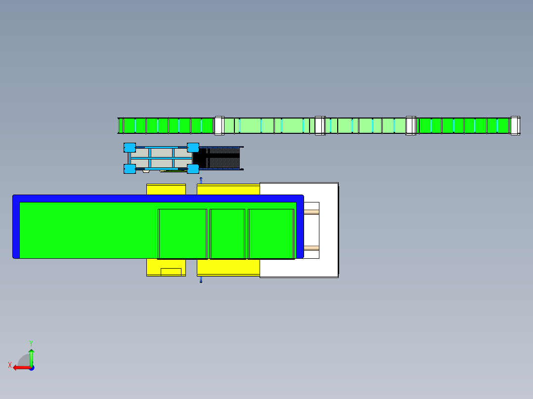 注塑机自动化取件后视图