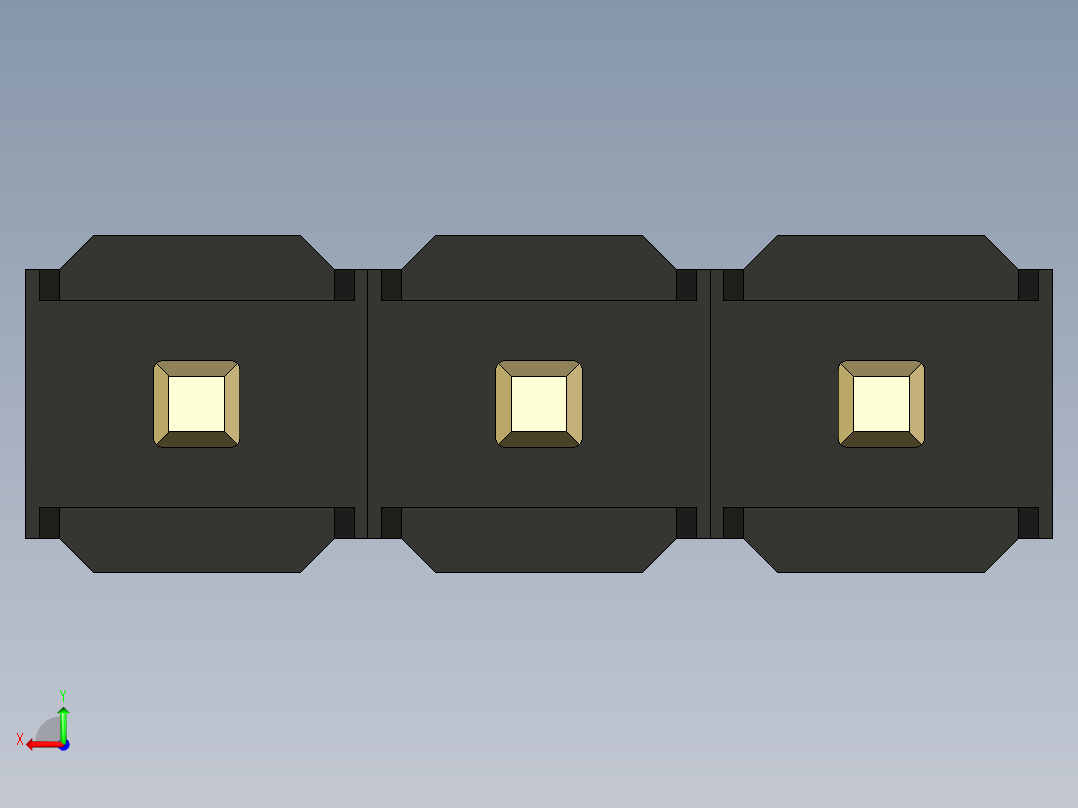 彩色公头100mil（2.54mm）系列-DS1021_black_1x03p_100mil_Type19_rev1.0后视图