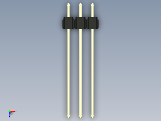 彩色公头100mil（2.54mm）系列-DS1021_black_1x03p_100mil_Type19_rev1.0俯视缩略图