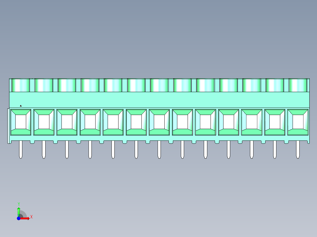 DEGSON DG636 系列 6.357.629.52mm 接线端子-DG636-7.62-13P-14-00AH前视图