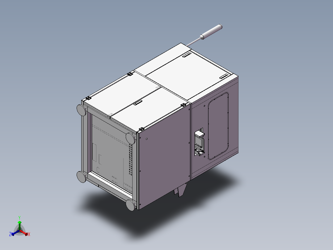 三轴插件设备正等轴测图