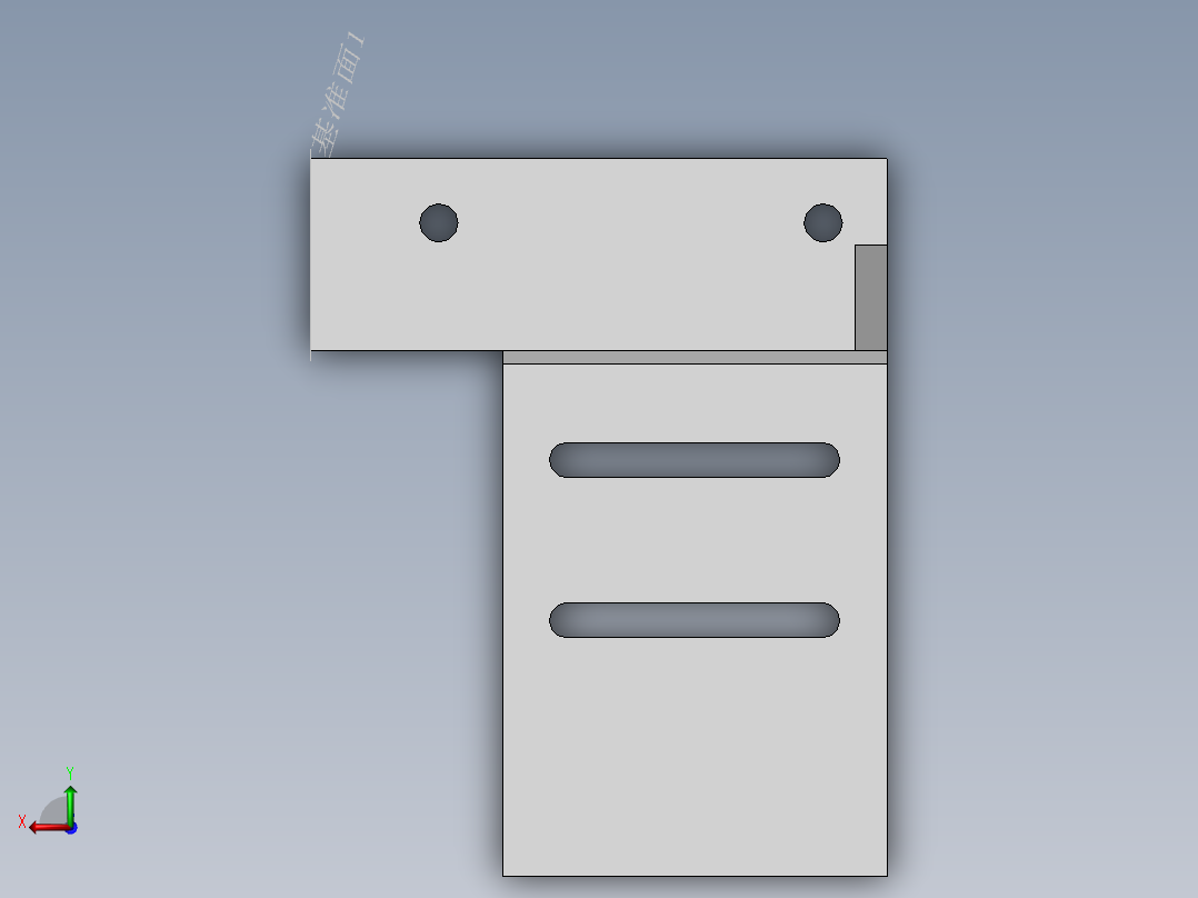 电机支架后视图