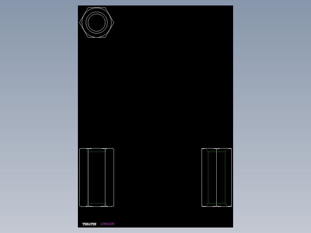 螺帽(長型)2309-2D多系列多零件图纸模型