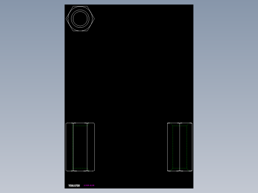 螺帽(長型)2309-2D多系列多零件图纸模型