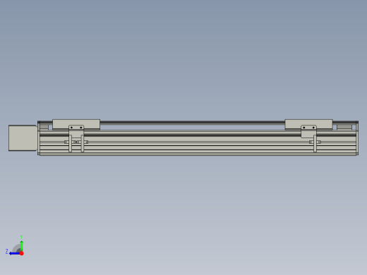 直线模组WG-LHB12-S500-R(B)设计图纸右视缩略图
