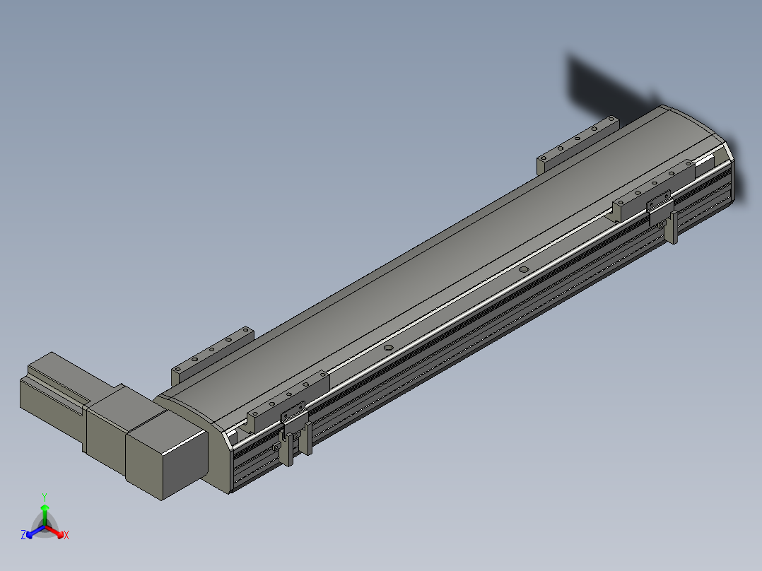直线模组WG-LHB12-S500-R(B)设计图纸正等轴测图