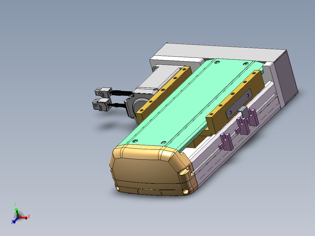 MTH丝杆半封闭模组MTH14-BL-400W主视图