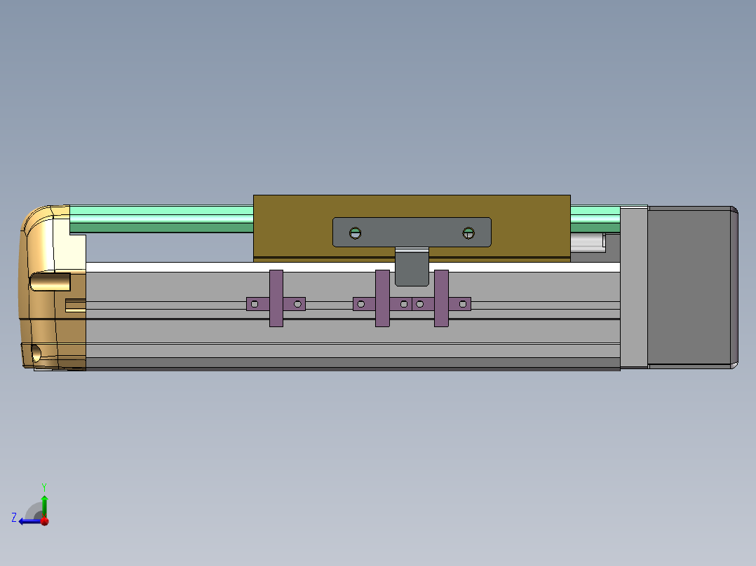 MTH丝杆半封闭模组MTH14-BL-400W右视图