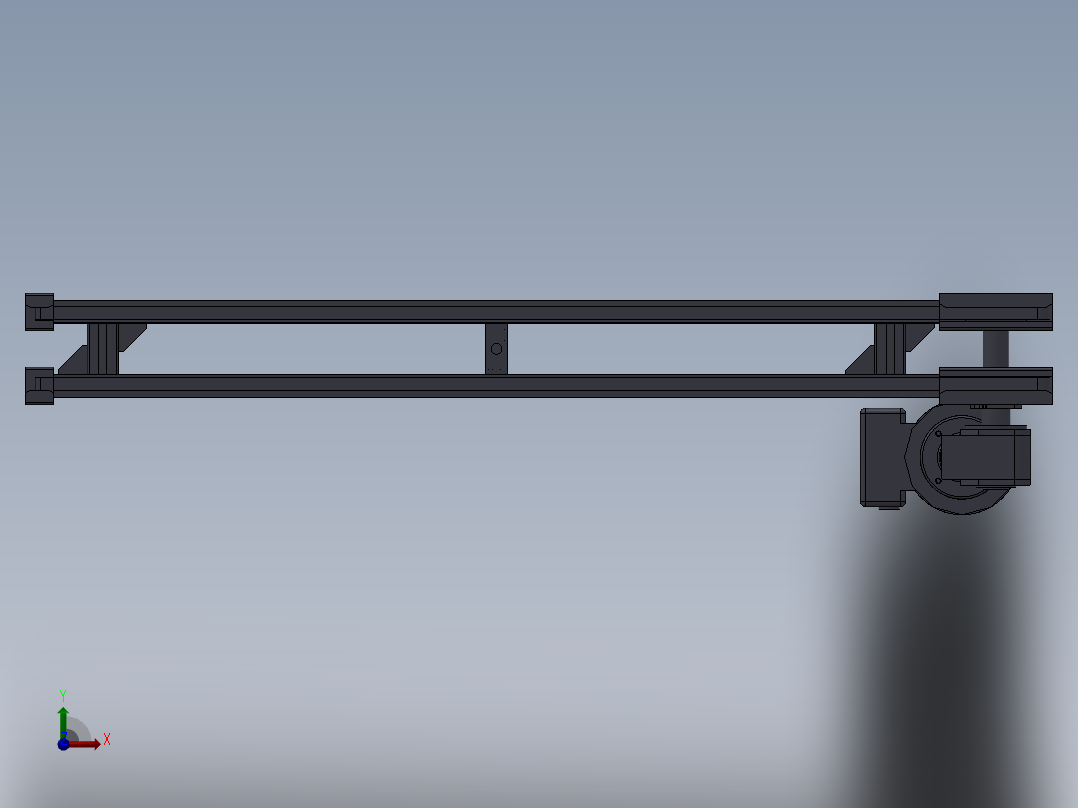 双列皮带（线路板传输皮带）前视图