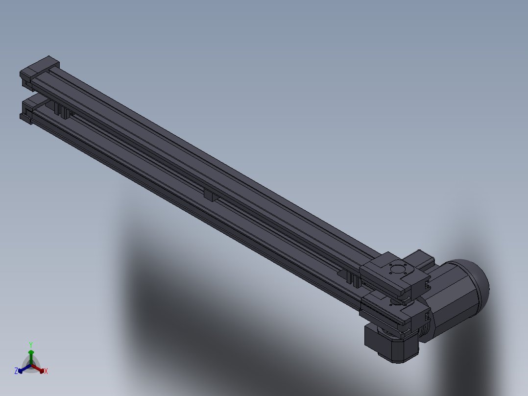 双列皮带（线路板传输皮带）正等轴测图