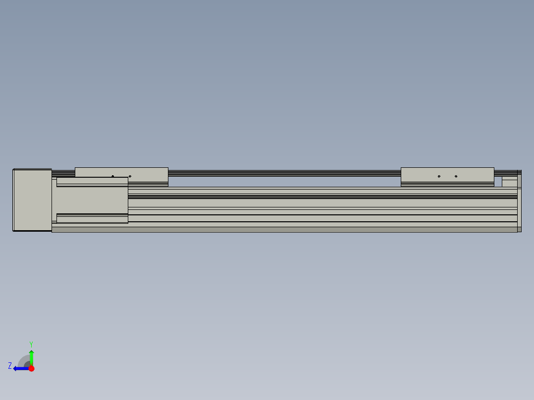 直线模组WG-LHA12-S400-L设计图纸右视图