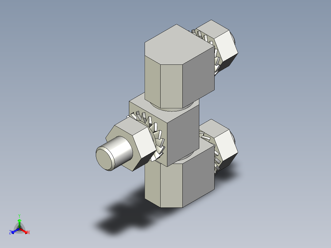方型鉸鏈SQH,SQS(A)-3D多系列多零件图纸模型主视图
