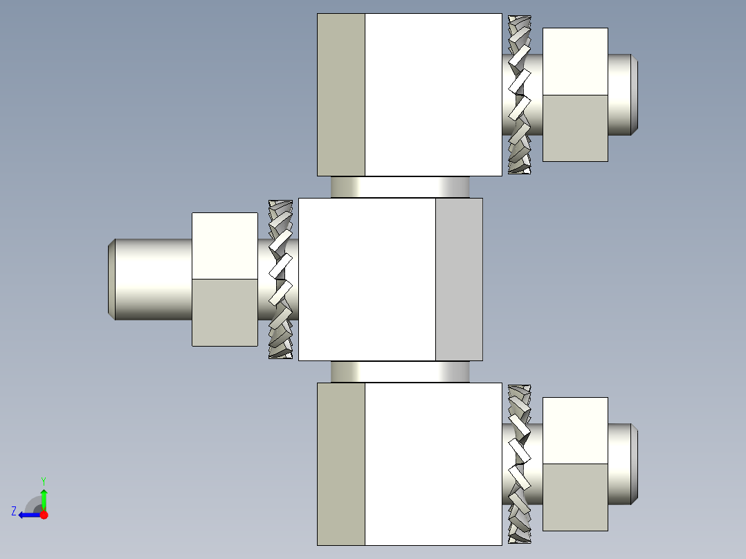 方型鉸鏈SQH,SQS(A)-3D多系列多零件图纸模型右视图