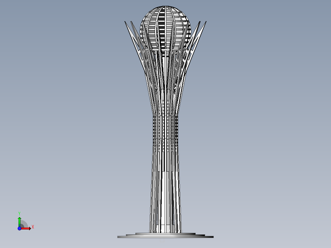 激光下料拼图大厦SOLIDWORKS 2013前视图