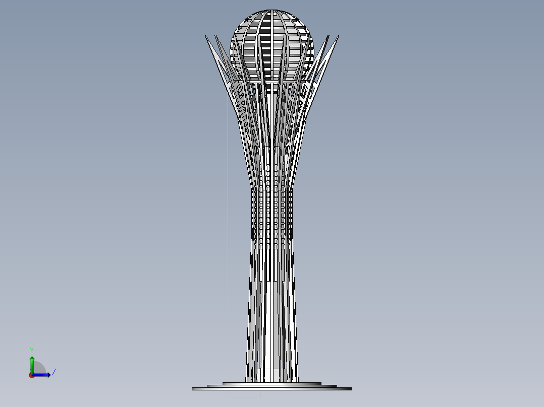 激光下料拼图大厦SOLIDWORKS 2013左视图