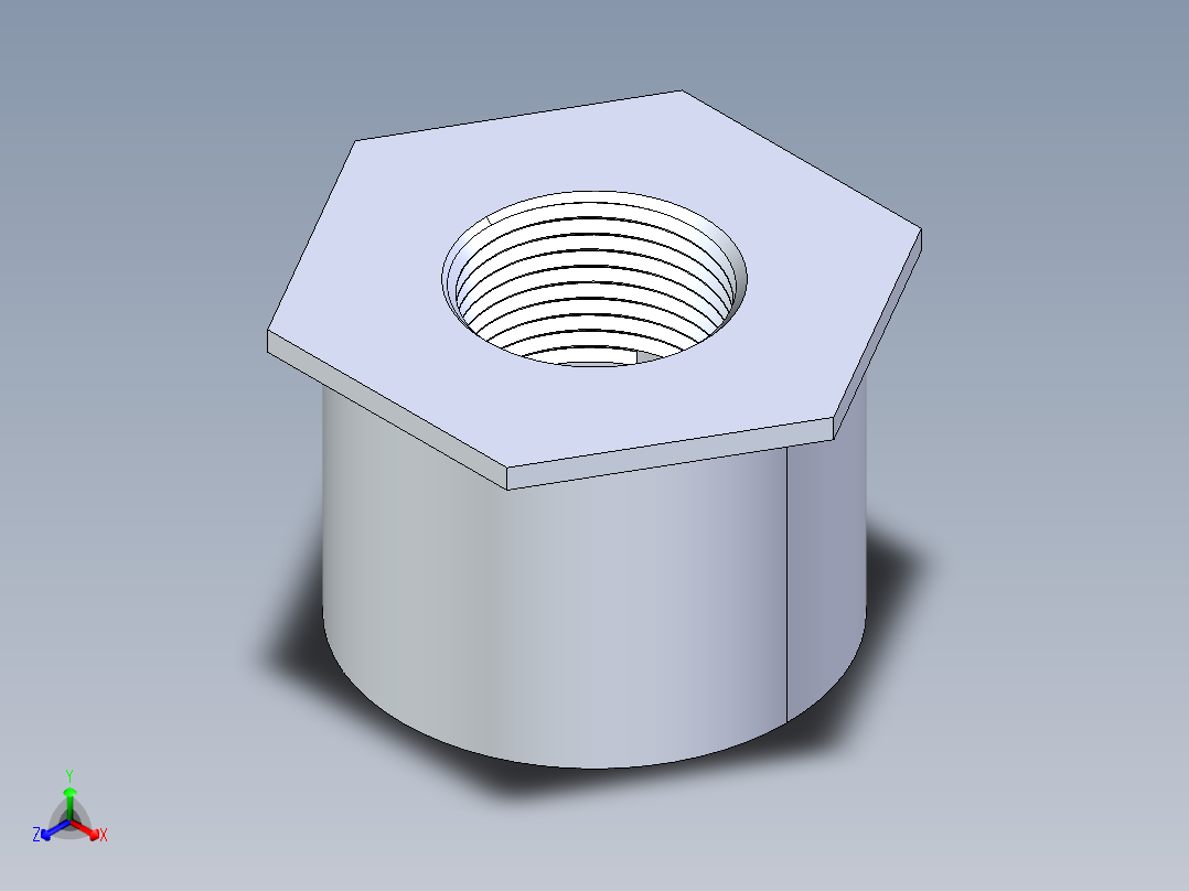 聚氯乙烯配件17-Sch80_ReducerBushing_FPTxSPIG_838-249_2in x 1in正等轴测图