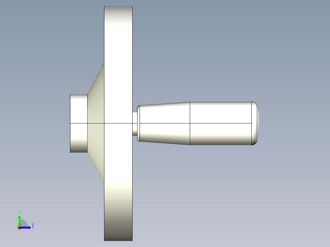 鋁合金手輪(旋轉把手)2460-3D多系列多零件图纸模型左视图