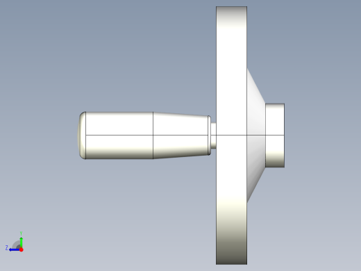 鋁合金手輪(旋轉把手)2460-3D多系列多零件图纸模型右视缩略图