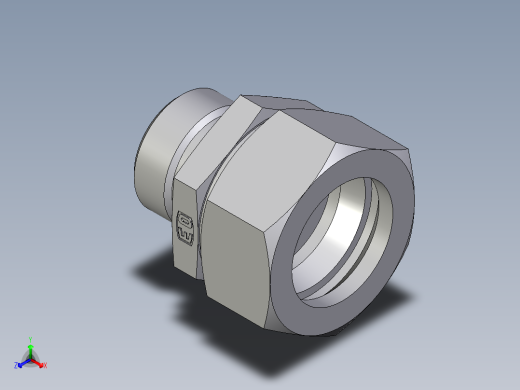 卡套式工业通用硬管接头EO_Male_Stud_connector_GE35LR171正等轴测缩略图