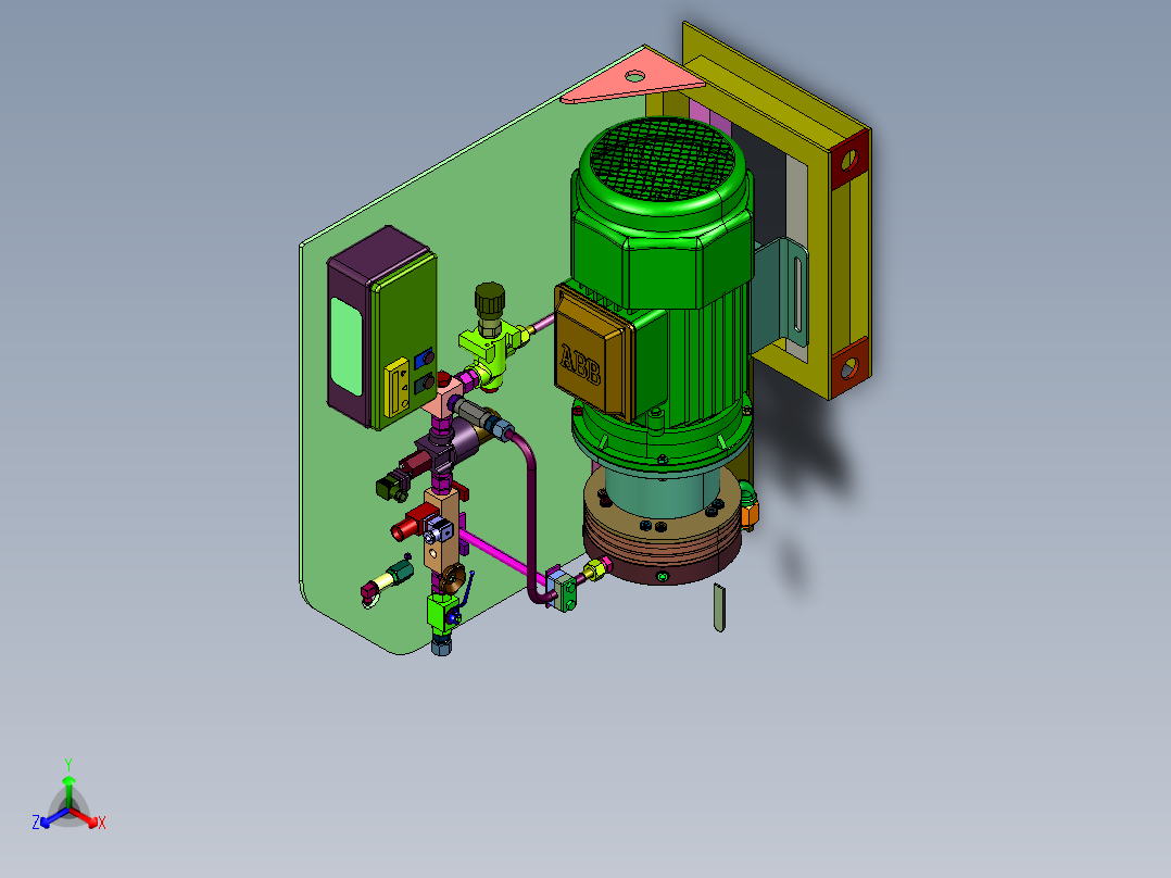 不锈钢输油泵正等轴测图