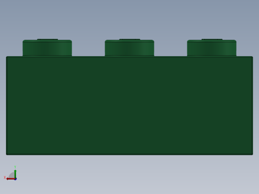乐高套装 4421基本积木-4109679 - 3622 Dark Green Brick 1 x 3.SLDPRT后视缩略图