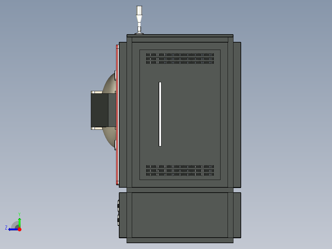 真空烧结炉三维模型右视图