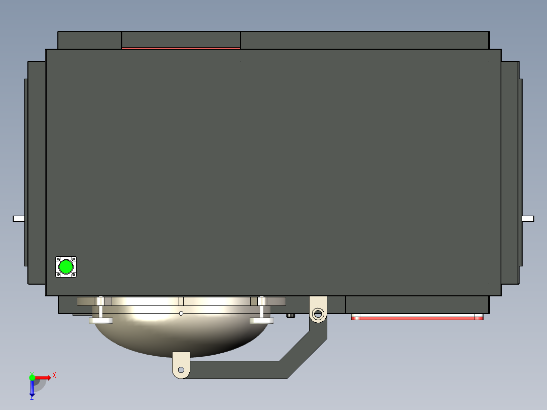 真空烧结炉三维模型俯视图