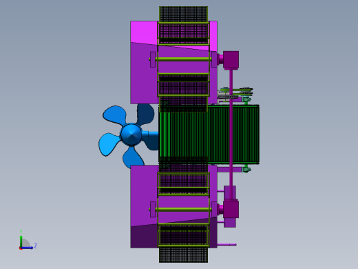 水面垃圾打捞船SW三维+CAD图纸左视缩略图