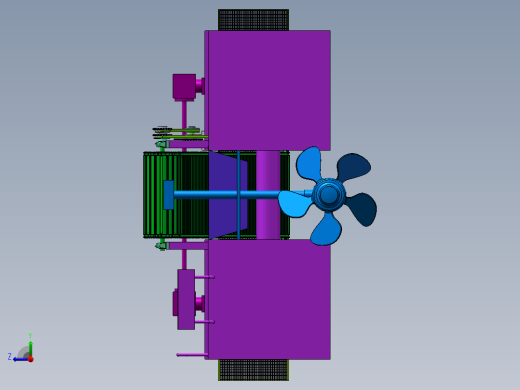 水面垃圾打捞船SW三维+CAD图纸右视缩略图