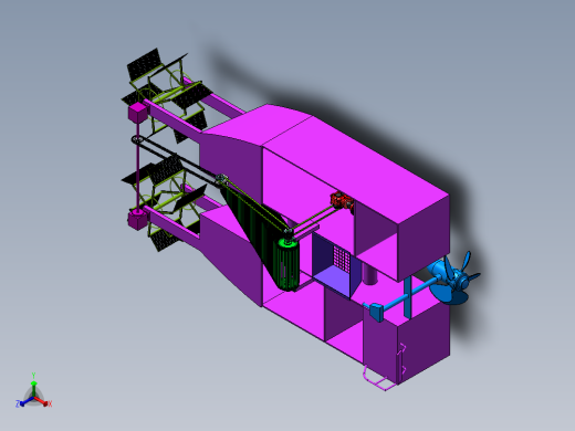 水面垃圾打捞船SW三维+CAD图纸正等轴测缩略图