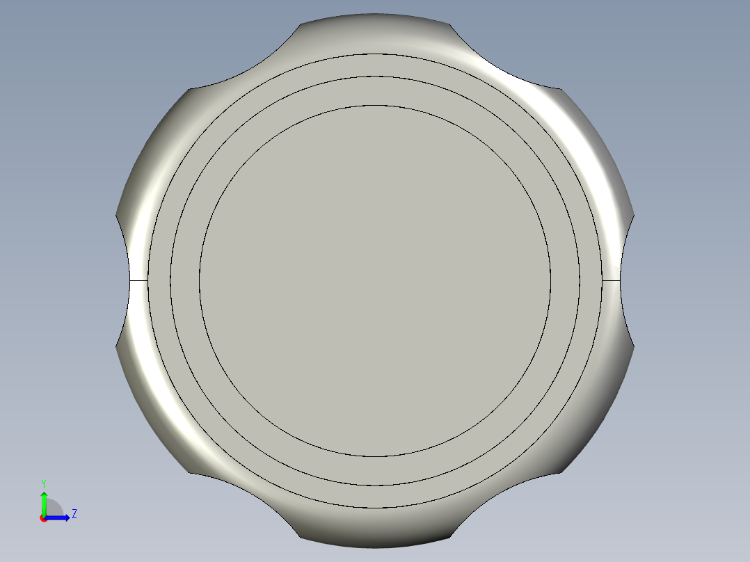 手輪(安裝重力指示器用)DHK-3D多系列多零件图纸模型左视图