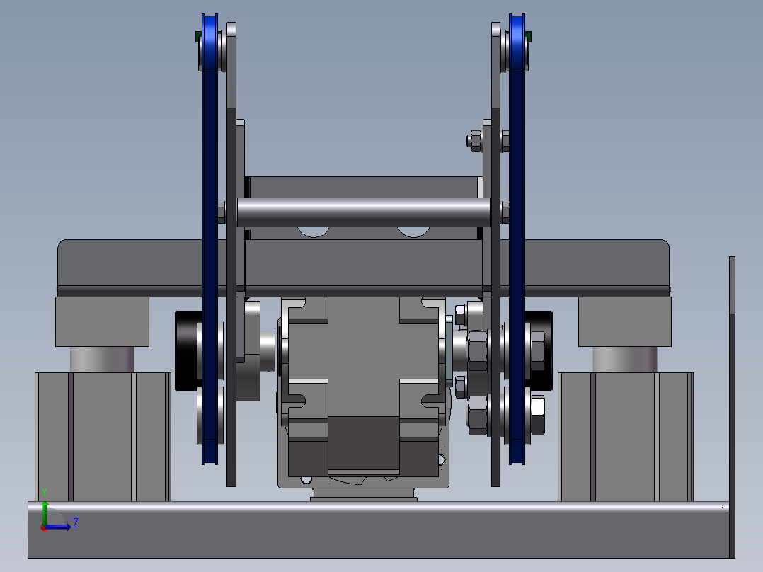 链转移单元传送器左视图