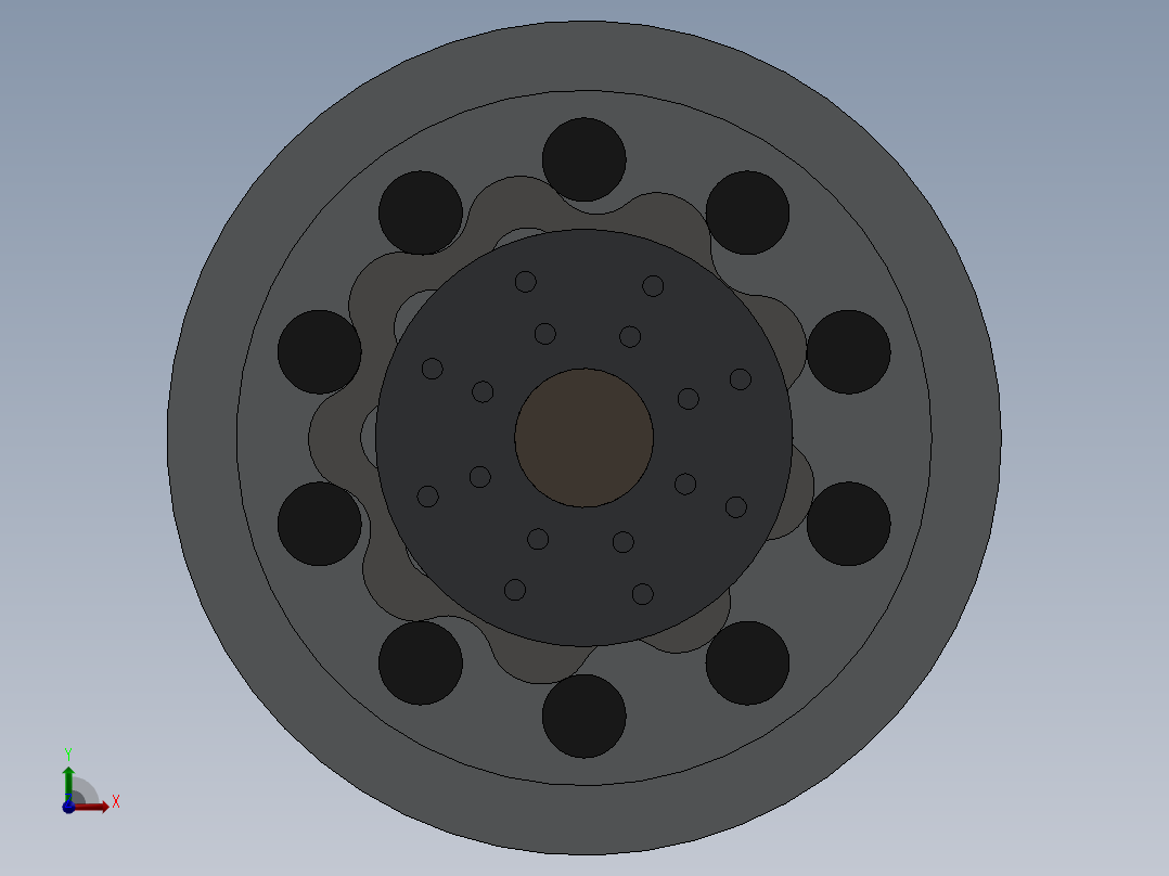 摆线针轮传动前视图