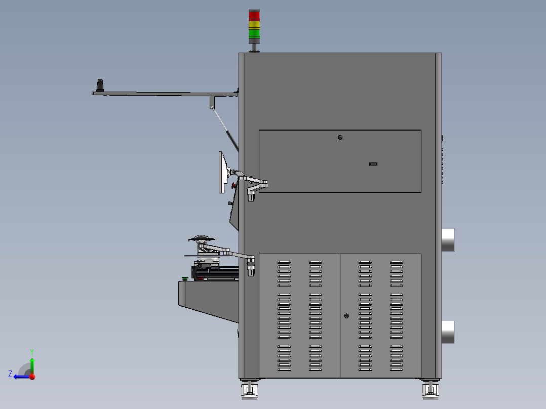 多轴立体激光切割机后视图
