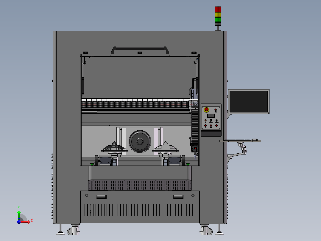 多轴立体激光切割机右视图