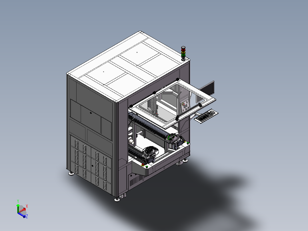 多轴立体激光切割机正等轴测图