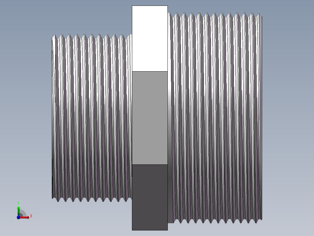 对丝-六角异径 DN50-DN40前视图