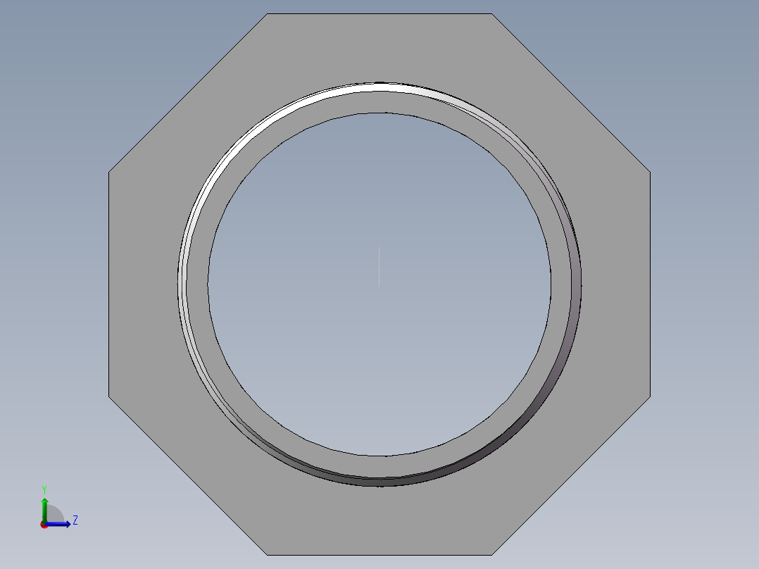 对丝-六角异径 DN50-DN40左视图